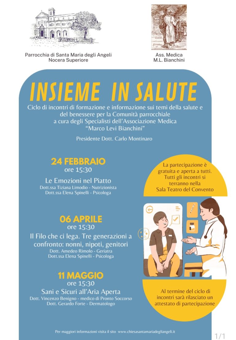 Insieme in Salute – sabato 24 febbraio il primo incontro