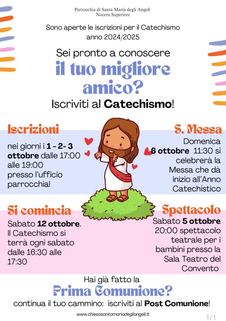 Inizio dell’Anno Catechistico